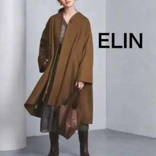 ビューティアンドユースユナイテッドアローズ(BEAUTY&YOUTH UNITED ARROWS)のELIN ウール　アシンメトリーコート  ミッドブラウン  (その他)