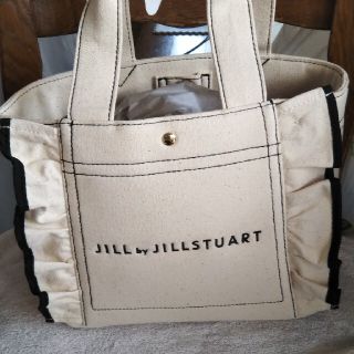 ジルバイジルスチュアート(JILL by JILLSTUART)のフリルキャンバストートホワイト小さいサイズ(トートバッグ)