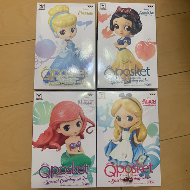 ディズニーQposketフィギュア新品未開封4体セット