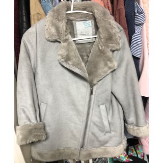 ザラキッズ(ZARA KIDS)のZARA kids、ZARA girlムートンライダースコート(コート)