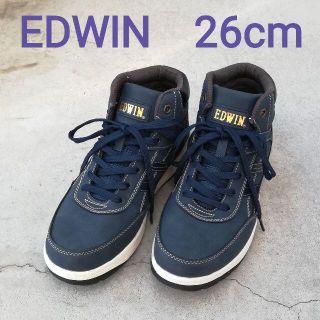 エドウィン(EDWIN)のEDWIN エドウィン　ハイカット スニーカー　メンズ　ネイビー　26(スニーカー)