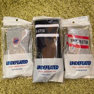 アンディフィーテッド(UNDEFEATED)のundefeated ソックス　sock 靴下 3足セット(ソックス)