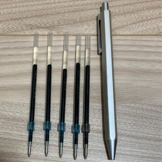 MUJI (無印良品) - 無印良品 ボールペン ノック式 本体 アルミ