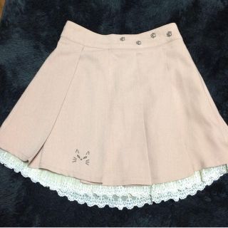 アンクルージュ(Ank Rouge)の猫刺繍スカート(ミニスカート)