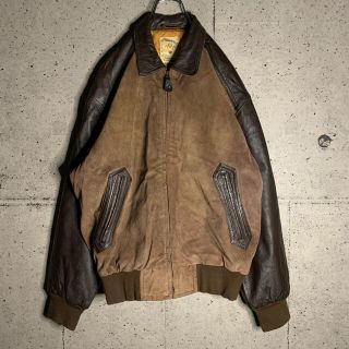 90年代 ヴィンテージ レザーブルゾン ビックジャケット 豚革 山羊革 レザー(レザージャケット)