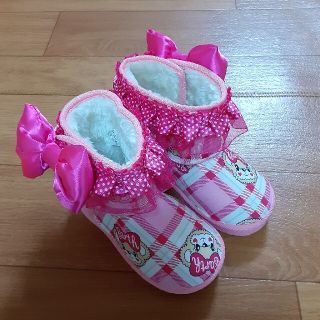 アースマジック(EARTHMAGIC)の売り切り価格♥️ふりふり総柄ブーツ♥️14cm(ブーツ)