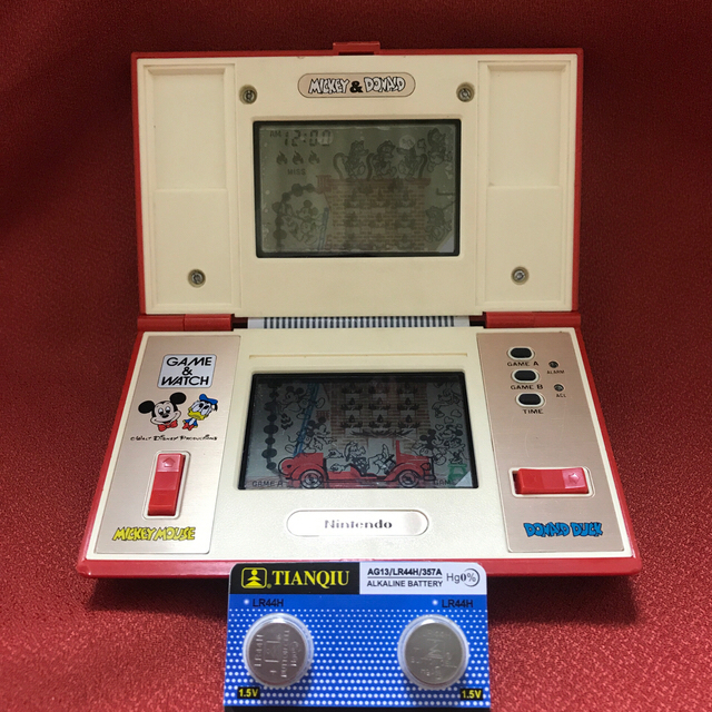 【偏光板交換済み  新品電池付き】任天堂　ゲーム&ウォッチ　ミッキー&ドナルド