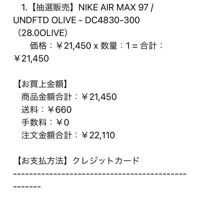 UNDEFEATED(アンディフィーテッド)のUNDEFEATED × Nike Air Max 97 アンディ97 メンズの靴/シューズ(スニーカー)の商品写真