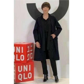 ユニクロ(UNIQLO)のユニクロ J カシミヤブレンドチェスターコート ダークグレイ L(チェスターコート)