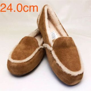 アグ(UGG)のUGG ヘイリー HEILEY ムートン モカシン チェスナット US7 (スリッポン/モカシン)