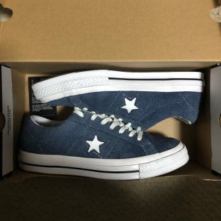 コンバース(CONVERSE)のCONVERSE ONE STAR スエード ネイビー US8(スニーカー)