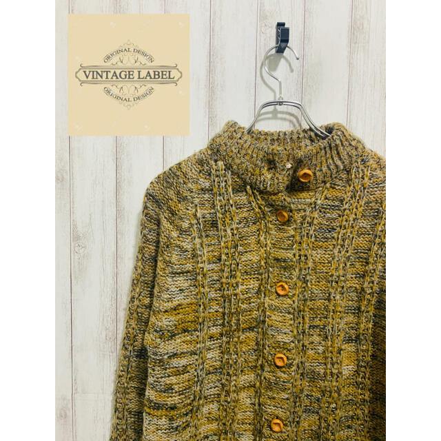 ART VINTAGE(アートヴィンテージ)の【90s】vintage Knit sweater ニット　セーター　総柄アート レディースのトップス(ニット/セーター)の商品写真