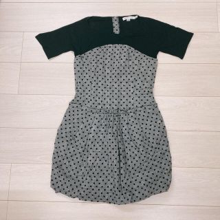 シーバイクロエ(SEE BY CHLOE)の★SEE BY CHLOE可愛いドッキングポルカドットワンピース★美品(ひざ丈ワンピース)