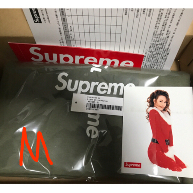 OliveSIZESupreme Cross Box Logo tee Olive Mサイズ