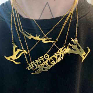 LV Flame design necklace