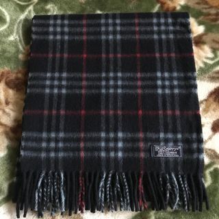 バーバリー(BURBERRY)のバーバリー マフラー チェック 黒 カシミヤ100%  バーバリーロンドン(マフラー)