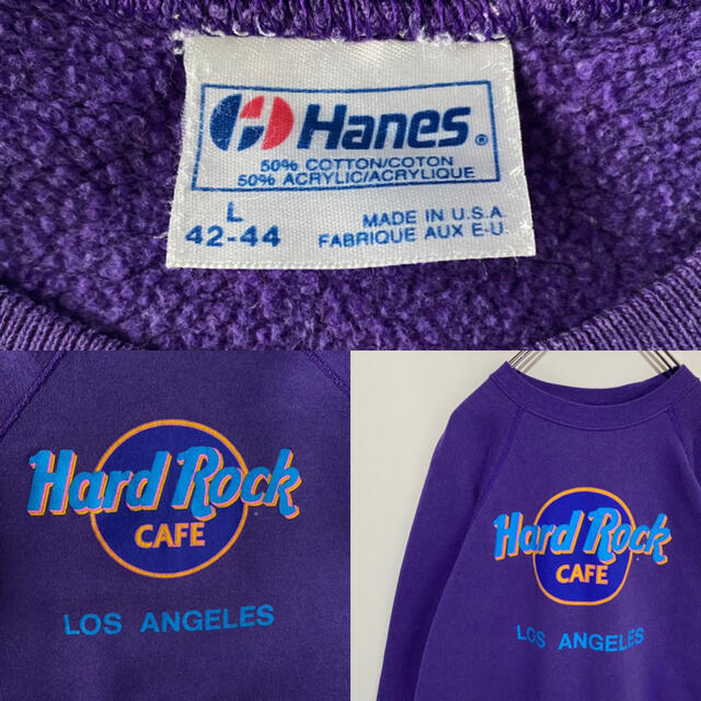 Hanes(ヘインズ)のハードロックカフェ hard rock cafe トレーナー スウェット 90s メンズのトップス(スウェット)の商品写真