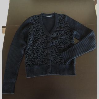 ドルチェアンドガッバーナ(DOLCE&GABBANA)のドルチェ&ガッバーナ　36 カシミヤ混ニットカーディガン S レディース黒　上質(カーディガン)