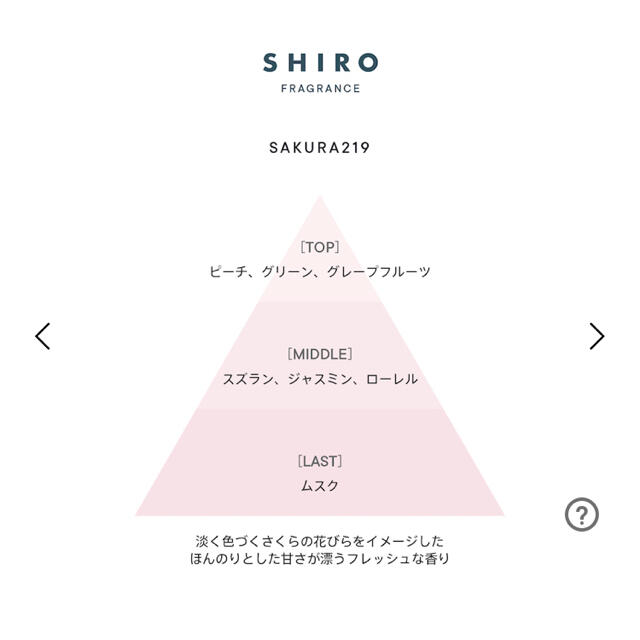 shiro(シロ)のshiro さくら219 コスメ/美容の香水(香水(女性用))の商品写真