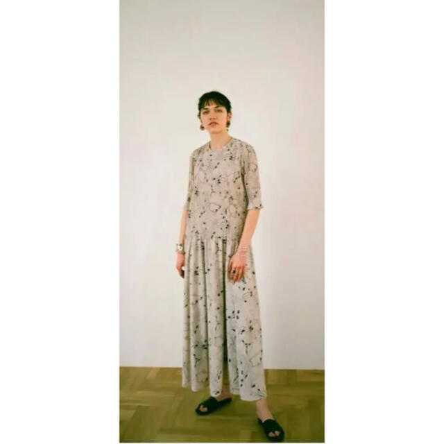 夜空 クラネ clane 花柄 ロング ワンピース フラワー - ロング