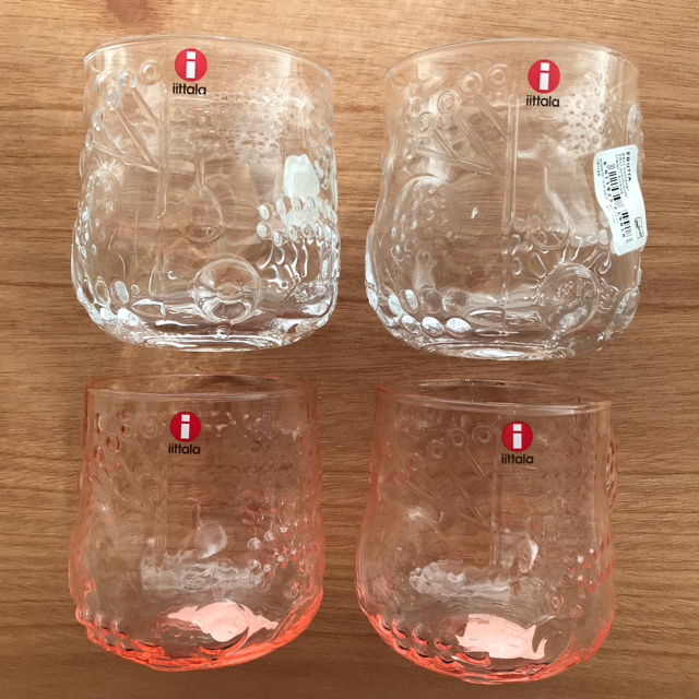 iittala(イッタラ)のイッタラ フルッタ 25cl サーモンピンク&クリア インテリア/住まい/日用品のキッチン/食器(グラス/カップ)の商品写真