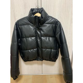 ZARA - ZARA パフジャケット レザー ダウンの通販 by @'s shop｜ザラ