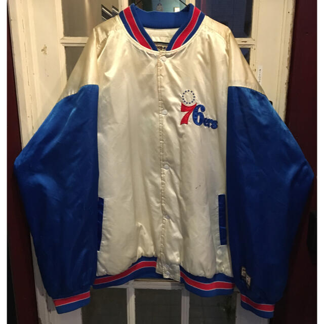 Streetオシャレ☆レア☆NBA シクサーズ スタジャン☆HipHop