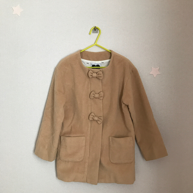 SunnyLandscape(サニーランドスケープ)の120 sunny Landscape ノーカラーコート キッズ/ベビー/マタニティのキッズ服女の子用(90cm~)(ジャケット/上着)の商品写真