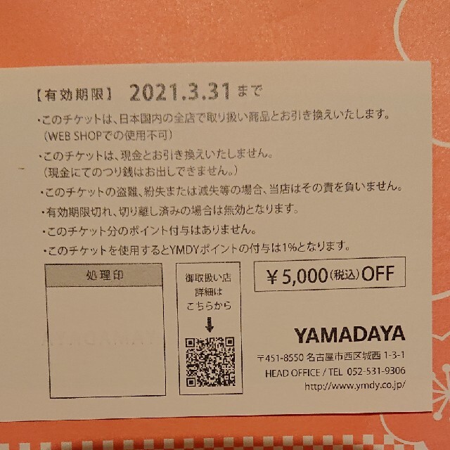 【9000円分】YAMADAYA スコットクラブ チケット 2