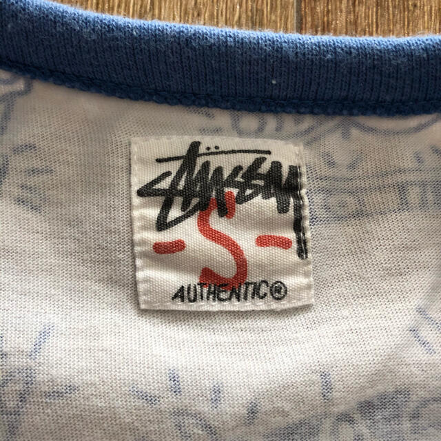 STUSSY(ステューシー)の七分袖カットソー！STUSSY 総柄ラグランTシャツステューシー スケーター系 メンズのトップス(Tシャツ/カットソー(七分/長袖))の商品写真