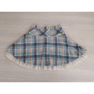 ポンポネット(pom ponette)の美品　ポンポネット　L　160cm　チェック　水色(スカート)