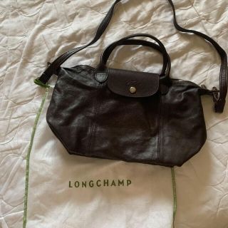 ロンシャン(LONGCHAMP)のロンシャン 本革 ダークブラウン 美品(ショルダーバッグ)