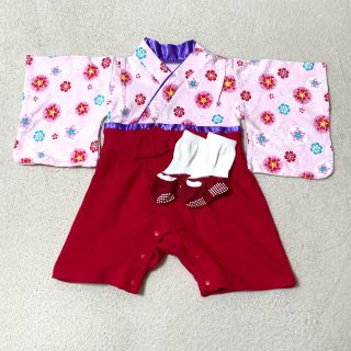 ベルメゾン(ベルメゾン)の袴ロンパース＋足袋草履風ソックス(和服/着物)