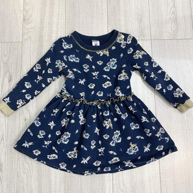 PETIT BATEAU(プチバトー)のプチバトーワンピース3A キッズ/ベビー/マタニティのキッズ服女の子用(90cm~)(ワンピース)の商品写真