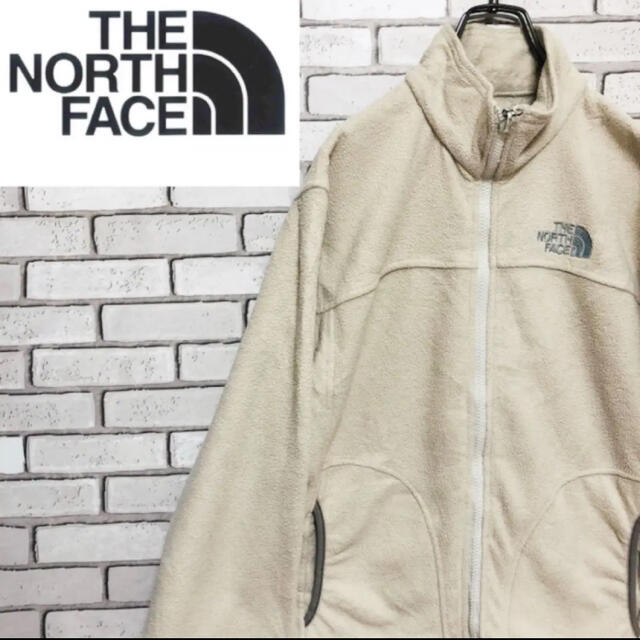 THE NORTH FACE(ザノースフェイス)の【レア】ザノースフェイス☆ワンポイント刺繍ロゴゴホワイトフリースジャケット90s メンズのトップス(スウェット)の商品写真