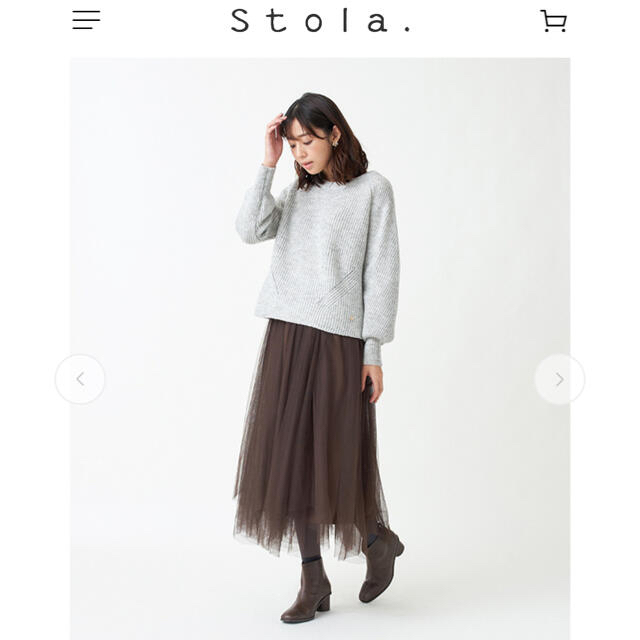 Stola.(ストラ)のストラ♡︎ʾʾ イレギュラーヘムチュールスカート レディースのスカート(ロングスカート)の商品写真