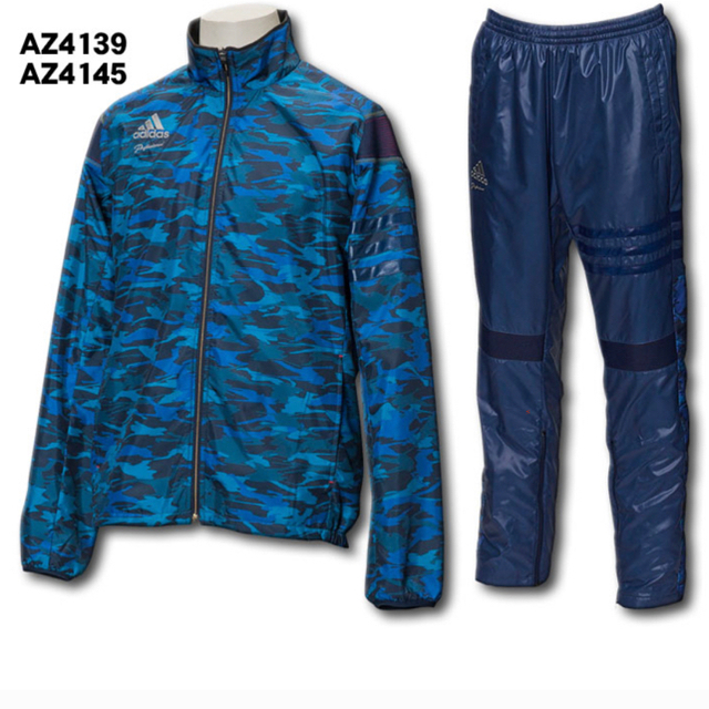 adidas - adidas professional ジャージ青迷彩上下セット の通販 by ...