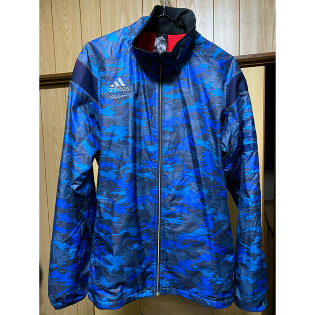 adidas - adidas professional ジャージ青迷彩上下セット の通販 by ...