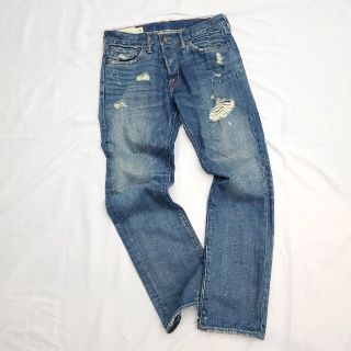 アバクロンビーアンドフィッチ(Abercrombie&Fitch)のAbercrombie&Fitch アバクロ　ダメージデニム　スリムフィット(デニム/ジーンズ)