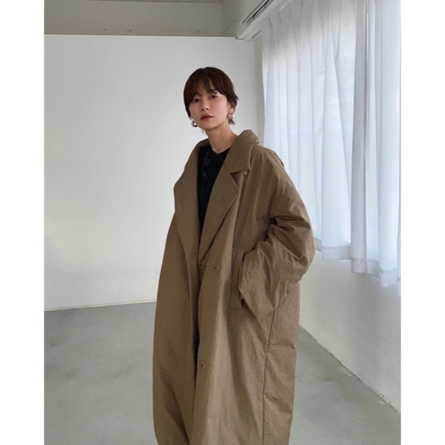 新品タグ付き CLANE クラネ DOWN CHESTER COAT BEIGEダウンコート