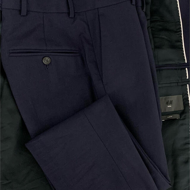 H&M(エイチアンドエム)のH&M Premium Qualityスリムフィット ウールスーツセット メンズのスーツ(セットアップ)の商品写真