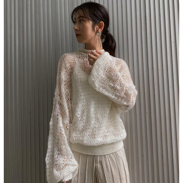 Ameri VINTAGE(アメリヴィンテージ)のAmeri VINTAGE MOHAIR LACY KNIT レディースのトップス(ニット/セーター)の商品写真