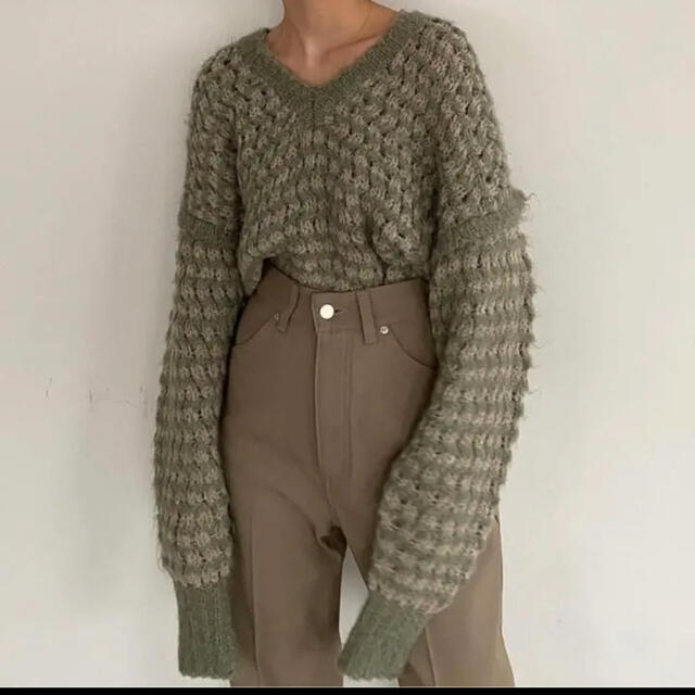 CLANE♡mix coller v neck knit ニット/セーター