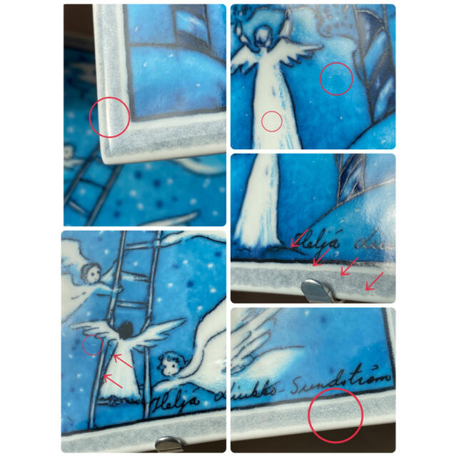 天使シリーズ 3点セット 2000年 アラビア ヘルヤ 陶板画