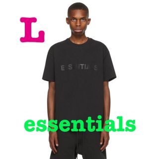 フィアオブゴッド(FEAR OF GOD)のLサイズ　essentials Black Logo T-Shirt(Tシャツ/カットソー(半袖/袖なし))