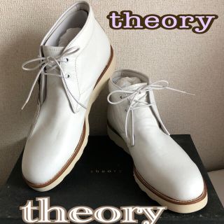 セオリー(theory)のセオリー　theory新品ホワイト　白　ブーツ　ハイカット　(ブーツ)