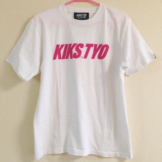 キックスティーワイオー(KIKS TYO)のKIKS TYO Tシャツ 白ピンク M(Tシャツ/カットソー(半袖/袖なし))