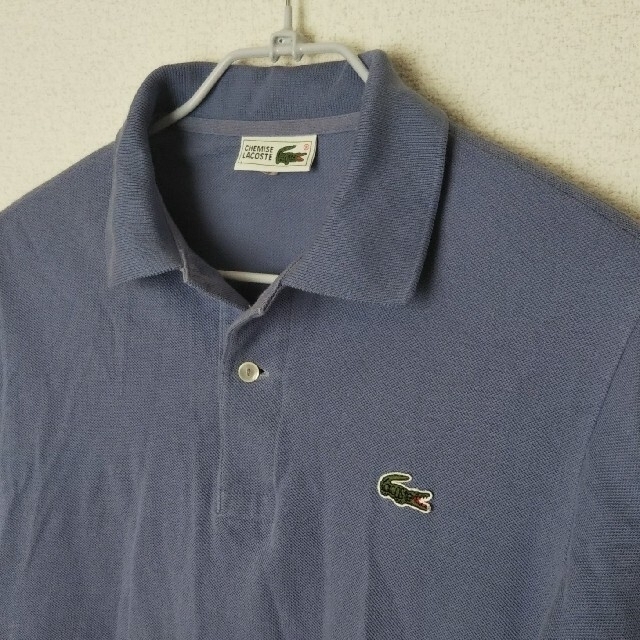 LACOSTE(ラコステ)の【LACOSTE】ラコステ 長袖 ポロシャツ 80’ビンテージ 文字ワニ メンズのトップス(ポロシャツ)の商品写真