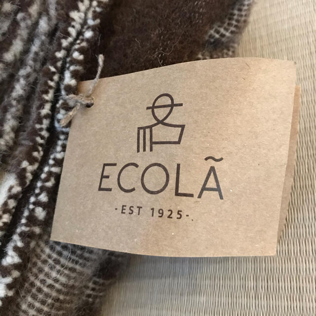 【美品】エコラ　ECOLA ブランケット　ダブル　毛布 インテリア/住まい/日用品の寝具(毛布)の商品写真