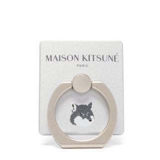 メゾンキツネ(MAISON KITSUNE')のメゾンキツネ スマホリング ロゴ iRing バンカーリング シルバー(その他)